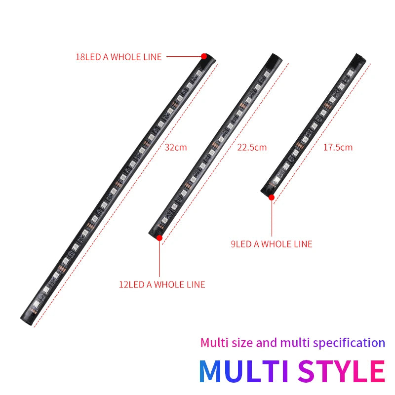 Neon RGB Car Interior Ambient Footwell Light Kit - USB Powered App Control